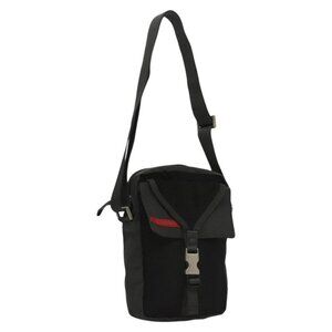 PRADA Sports Shoulder Bag Nylon Black Silver Auth mr1212